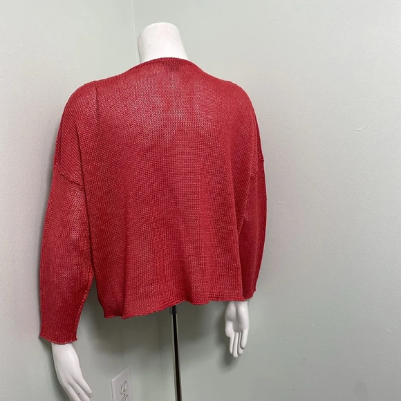 Helmut Lang Tucked Linen Asymmetrical Pullover - Picture 5 of 8